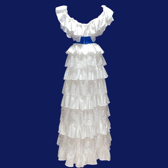 ILGWU Vintage Tiered Wedding Dress – Beautiful! - Picture 5 of 9